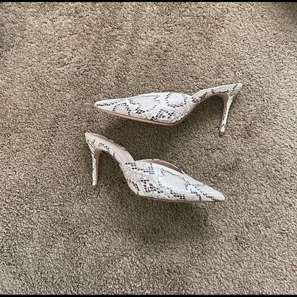 SCHUTZ Snakeskin Mules